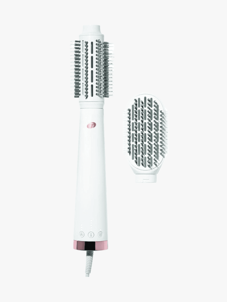 T3 Airebrush Duo in white and silver color way on light gray background